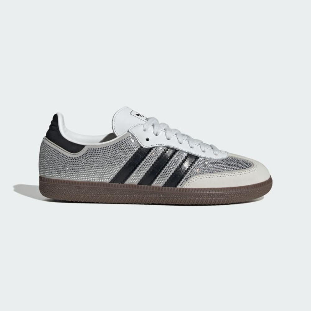 Adidas Samba OG Women’s Size 9 Crystal White Silver Metallic Sneakers NIB - Picture 2 of 12